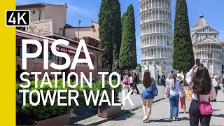 (cc) How To Get To Pisa Tower, Italy in 2024 | Walking Tour From Pisa Train Station