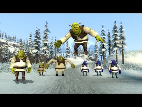 JUMPING SHREK CALLED HIS FRIENDS | GARRY'S MOD