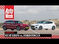 Seat Leon vs. Ford Focus - AutoWeek Dubbeltest - English subtitles