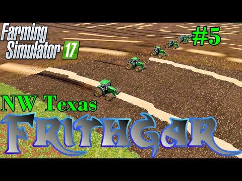 Let's Play Farming Simulator 2017, North West Texas #5 10 John Deere's, 10 Ploughs!