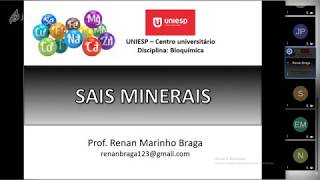 Bioquímica dos Sais Minerais