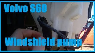 Volvo S60 XC70  Windshield reservoir pump and hose backflow valve location (no fluid)