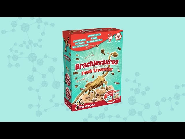 Vídeo relacionado con Science4you - Brachiosaurus Fossil Escavation - Juguete Cientifico y Educativo, Incluye Fosiles, Dinosaurios y un Libro Educativo, para Niños +6 Años