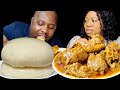 Hilarious country challenge with my husband gone wrong|Asmr African food Ogbono soup & fufu mukbang