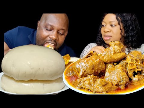 Hilarious country challenge with my husband gone wrong|Asmr African food Ogbono soup & fufu mukbang