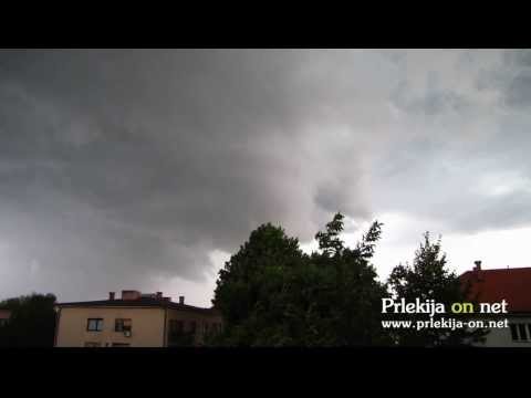 Neurje z močnim vetrom in dežjem v Ljutomeru