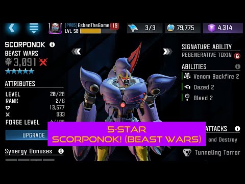5-STAR BW SCORPONOK! - Transformers Forged to Fight