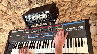 Video thumbnail for Roland DC-50 analog BBD chorus / delay + Roland Juno 106 by ohm_studi_ohm