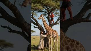 Jesus Helps a Giraffe Get Out of Trouble.#jesus #jesuslovesyou #shorts
