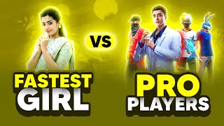 Overpower Girl 😳 Vs Pro Players || Free Fire Fastest Girl Gamer - Garena Free Fire