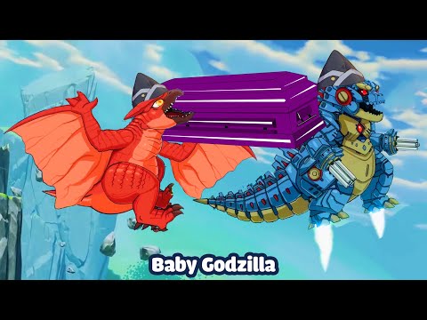 Baby Godzilla vs Kong Rodan vs Mecha Godzilla || Coffin Dance Song Meme Cover