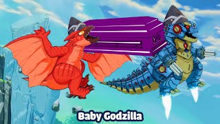 Baby Godzilla vs Kong Rodan vs Mecha Godzilla || Coffin Dance Song Meme Cover