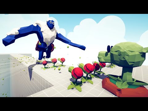 Peashooter vs Every Giant GODS Battle | Totally Accurate Battle Simulator