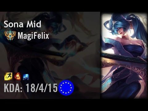 Sona Mid vs Ryze - MagiFelix - EUW Challenger Patch 6.14