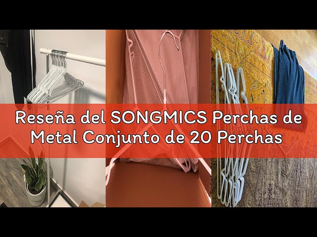 Vídeo relacionado con MISSLO Paquete de 20 perchas de metal resistentes de acero inoxidable para ropa, armario, abrigo, traje, camisa, 16.4 pulgadas
