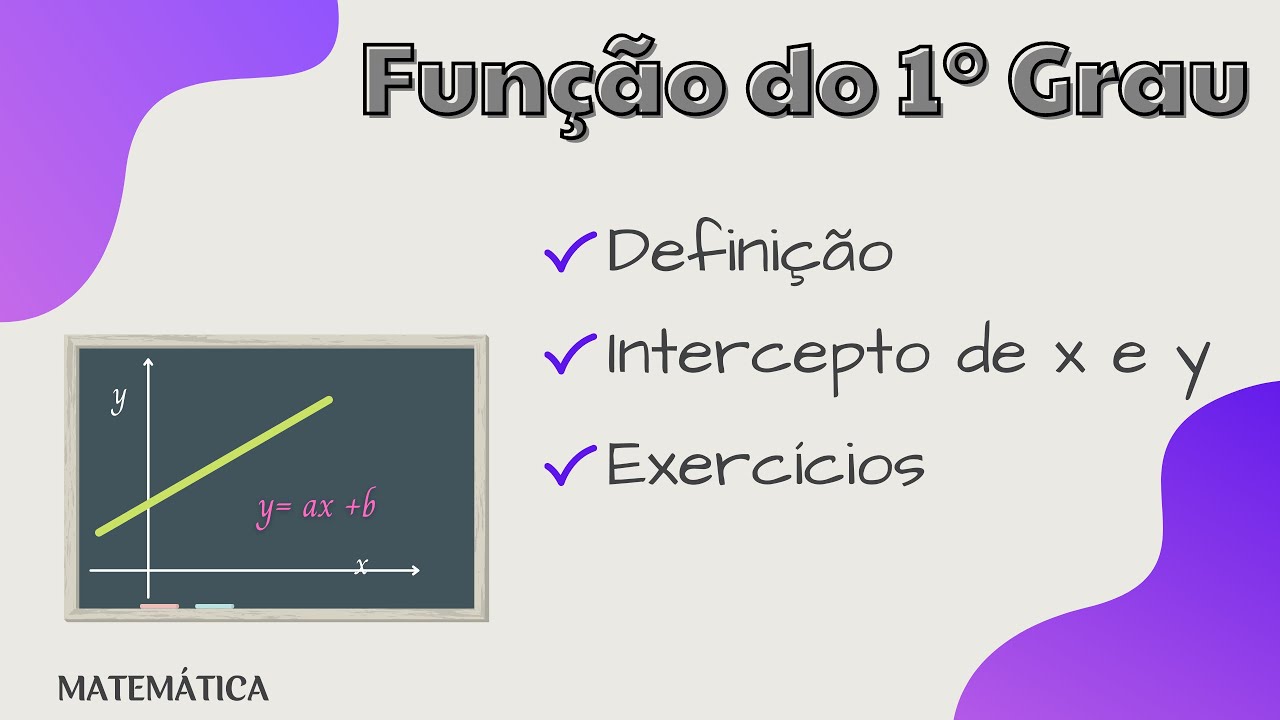 Função do 1º grau: Definição e Interceptos