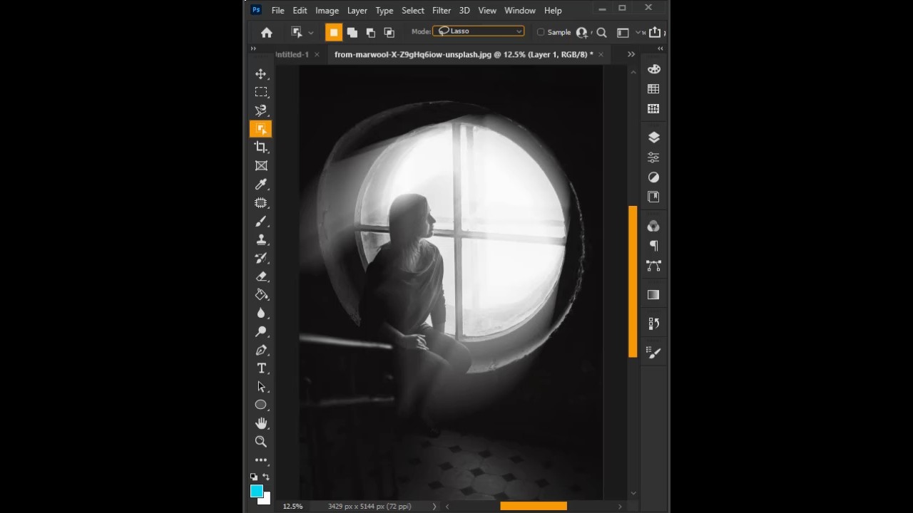 Create Window sun rays  in Photoshop #shorts #photoshop