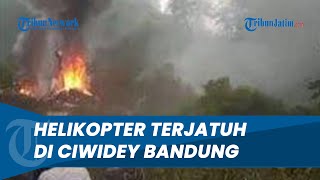 Helikopter Jatuh di Wilayah Kebun Teh Ciwidey Bandung, Seorang Pria Alami Luka-luka