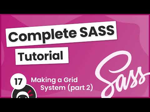 SASS Tutorial build your own CSS library 17 Making a Grid System part 2