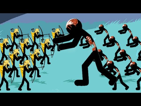 10 Golden Archers vs Zombie Army Fight // Stick War Legacy