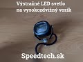 Výstražné LED svetlo na vysokozdvižný vozík - modrý pruh 1x6W LED / ECE R10 / 10-80V (79,5x65x55,2mm) - Video Youtube