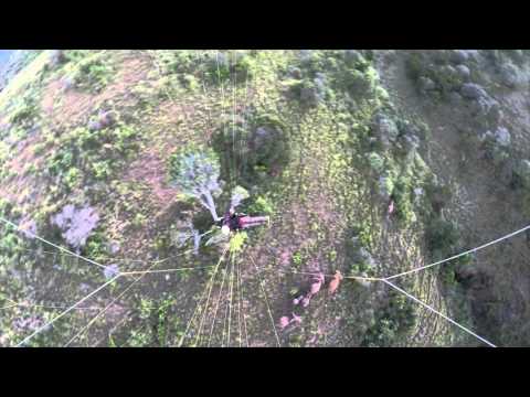 Paragliding over elephants in Kenya