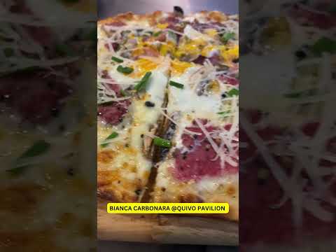Must try Thin Crust Pizza BIANCA CARBONARA @QUIVO Pavilion KL #shorts #food #fyp