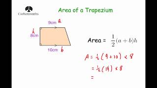 Area of a Trapezium - Corbettmaths