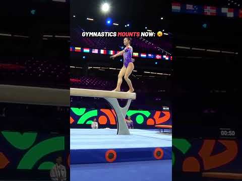 Are gymnastics routines getting less original?🤔 #gymnastics #thenvsnow #sports #beam