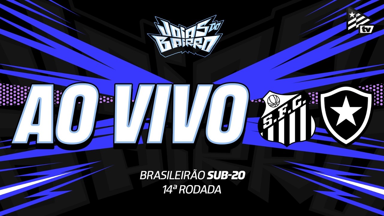 Assista AO VIVO: Botafogo visita o Santos pelo Campeonato Brasileiro Sub-20