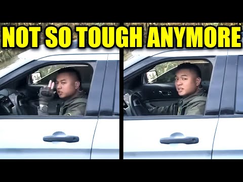 ICE Agent Gets CAUGHT With His Mask Down, Civilian Takes Advantage