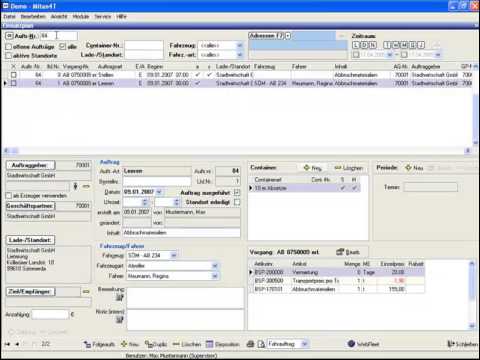 Einsatzplan: Container- und Fahrzeugdisposition