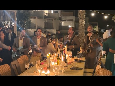 Acoustic Wedding Band with Sax on the Greek Islands #short