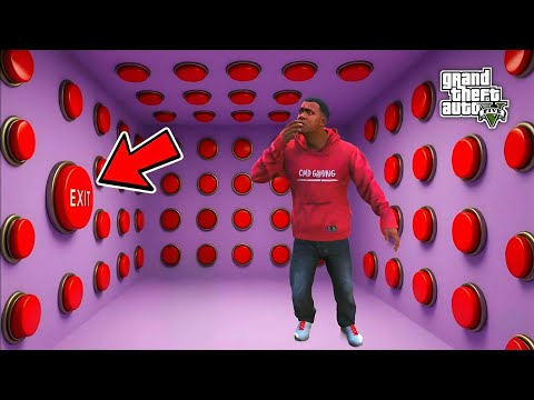 FRANKLIN PLAYING FIND THE EXIT BUTTON AND ESCAPE CHALLENGE IN GTA 5 😱