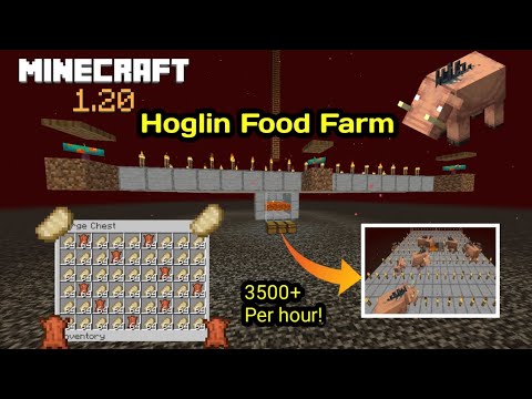 "Ultimate Hoglin Food and Leather Farm Tutorial in Minecraft" |1.20+|- (3500+P/H)