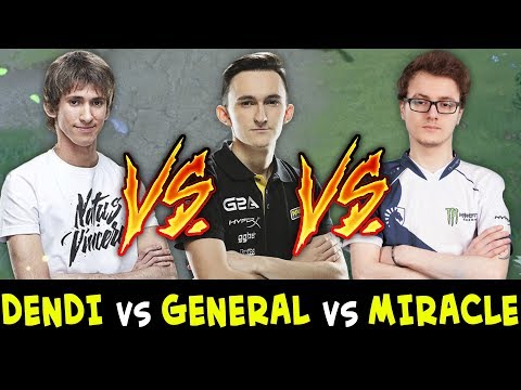 Dendi and Miracle vs ex-NaVi General Invoker — who deals better?