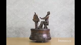 Fryderyk Chopin – hrací skříňka, soška hudebníka, Veronese WU76630A1