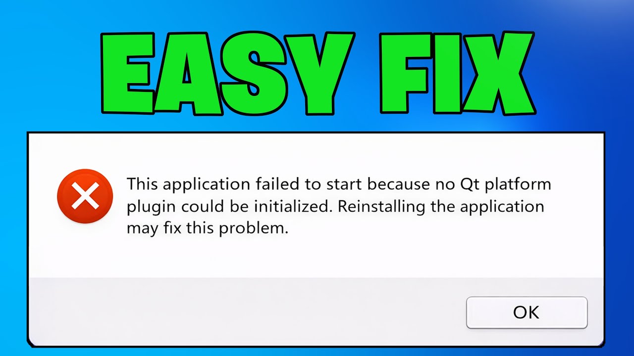 How To Fix No Qt Platform Plugin Could Be Initialized Error The Application Failed To Start - 2026✅