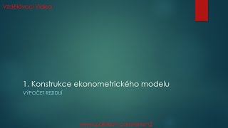 2. Výpočet reziduí/stochastické proměnné/odchylek/náhodné proměnné | Zdarma verze