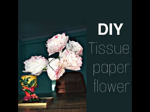 HOW TO MAKE FLOWERS WITH TISSUE PAPER