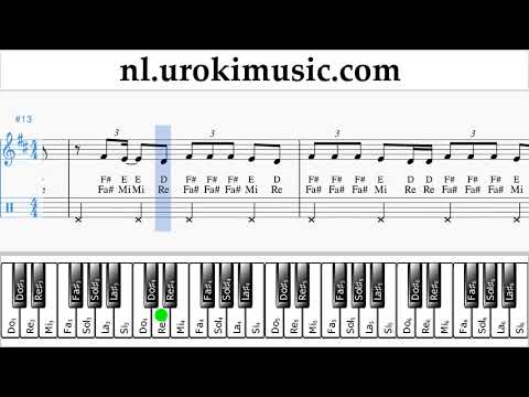 Pianoles (rechter hand) The Chainsmokers - Sick Boy Muzieknoten Cursus um-ih374