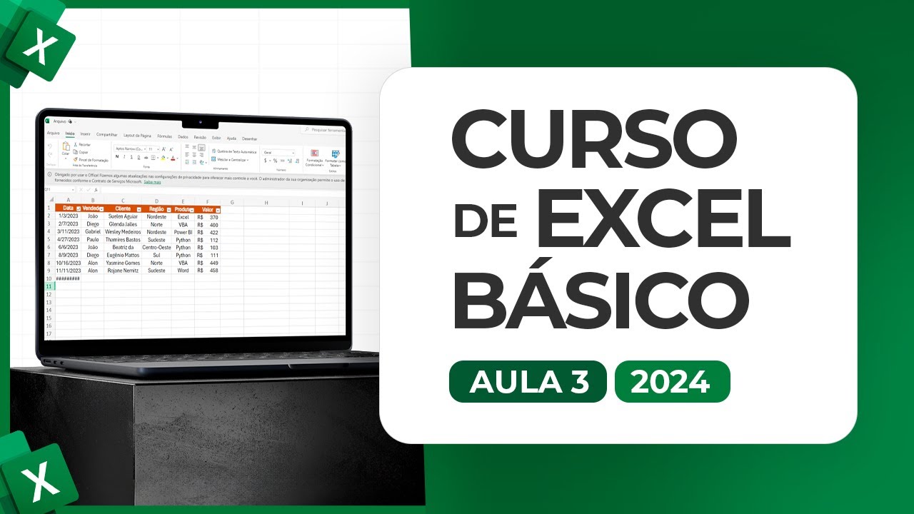 Curso de Excel Básico 2024 - Aula 3