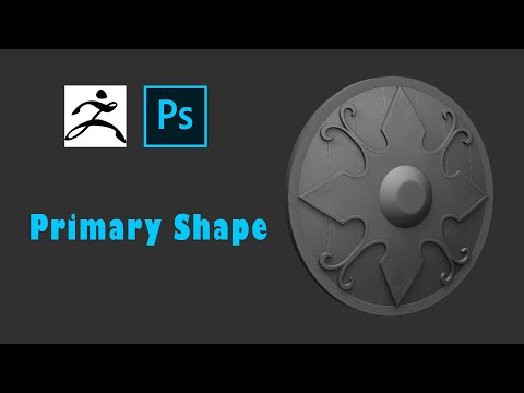 Shield | Prop Art | Rendered | Part1 | Primary Shape | Zbrush | Photoshop