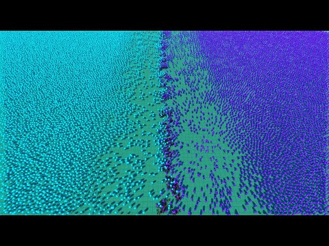 100.000 Purple Stickman Vs 100.000 Green Stickman - Ultimate Epic Battle Simulator