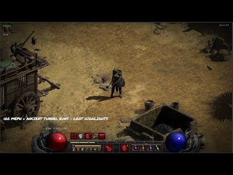 100 Mephisto + Ancient Tunnels runs Sorc D2R Ladder - 2x unique rings - SOJ?!