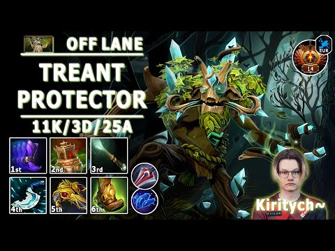 Treant Protector Off Lane | 7.32d | Kiritych~ Pos 3 Treant Play | Dota 2 Immortal Gameplay