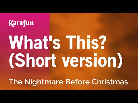 What's This? - The Nightmare Before Christmas | Karaoke Version | KaraFun