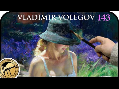 Oil Painting progress of Summer day in the Royal Botanical Garden in Madrid