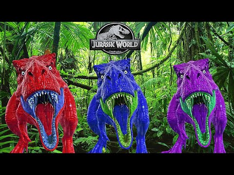 Tyrannosaurus Rex COLOR PACK vs ULTIMASAURUS Breakout & Fight Dinosaurs Fighting - JWE