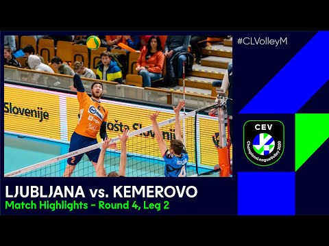 CLVolleyM | ACH Volley LJUBLJANA vs Kuzbass KEMEROVO - Match Highlights Round 4, Leg 2